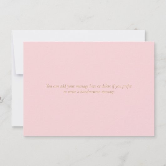 Mooie bloemenweide goud script bedankt (Achterkant)