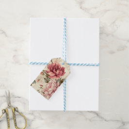 Mooie  bloemetjes in pastelpatroon Feest Cadeaulabel