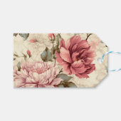 Mooie  bloemetjes in pastelpatroon Feest Cadeaulabel (Voorkant (Horizontaal))