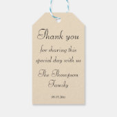 Mooie  bloemetjes in pastelpatroon Feest Cadeaulabel (Achterkant)