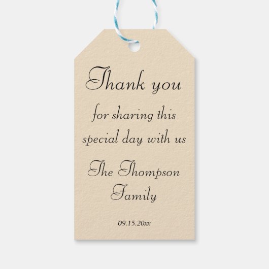 Mooie  bloemetjes in pastelpatroon Feest Cadeaulabel (Achterkant)