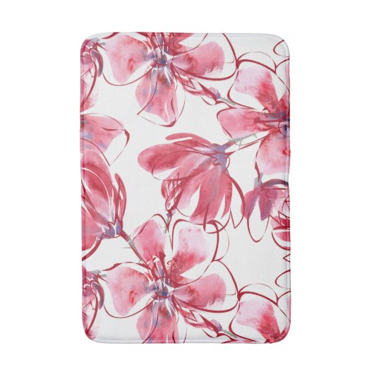 Mooie bloemetjesbadmat badmat (Voorkant Verticaal)