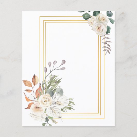 Mooie bloemgoud flyer (Achterkant)