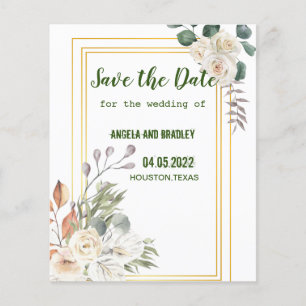 Mooie bloemgoud flyer