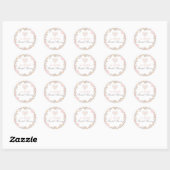 Mooie bloemhart bruiloft sticker (Vel)