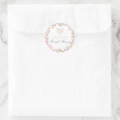 Mooie bloemhart bruiloft sticker (Tas)