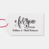 Mooie Bloemhartvormige Label Cadeaulabel (Achterkant Horizontaal)