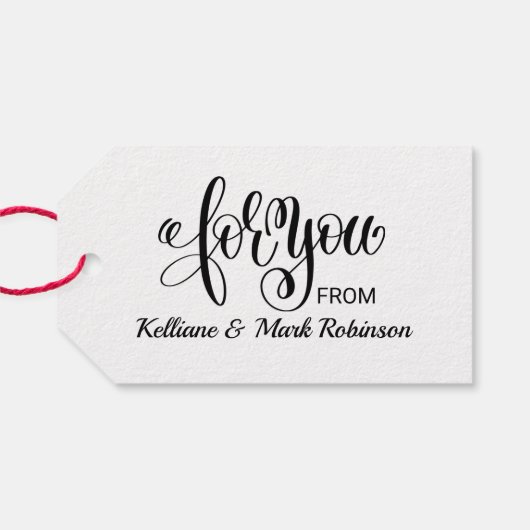 Mooie Bloemhartvormige Label Cadeaulabel (Achterkant Horizontaal)