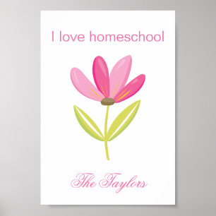 Mooie bloemhomeschool poster
