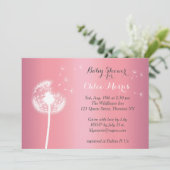 Mooie bloemige babyshower uitnodiging (Staand voorkant)