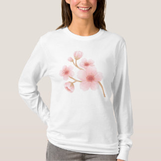 Mooie Bloemige Bloem Ontwerp T-Shirt