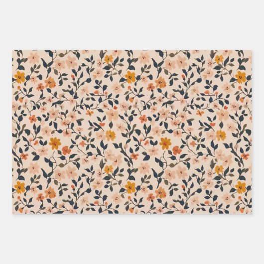 Mooie Bloemige Bloementuinen Inpakpapier Vel (Voorkant 2)