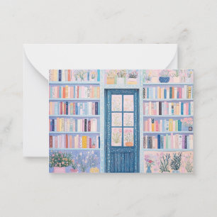 Mooie bloemige boeken notitiekaarten notitiekaartje