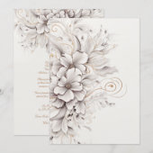 Mooie bloemige botanische trouwkaart kaart (Voorkant / Achterkant)
