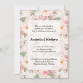 Mooie bloemige bruiloft kaart (Voorkant)