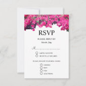 Mooie Bloemige Bruiloft RSVP Kaartje (Voorkant)
