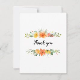 Mooie bloemige dankjewel of een willekeurige kaart