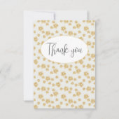 Mooie Bloemige Eenvoudige Platte Bedankkaart (Voorkant)