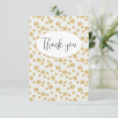 Mooie Bloemige Eenvoudige Platte Bedankkaart (Staand voorkant)