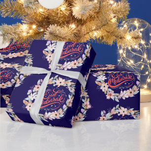 Mooie bloemige Eid-cadeauverpakking Moederdag Cadeaupapier