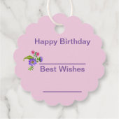 Mooie Bloemige Favorietlabel Bedankjes Labels (Achterkant)