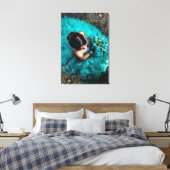 Mooie bloemige foto overlay Voeg uw foto toe Canvas Afdruk (Insitu (Slaapkamer))