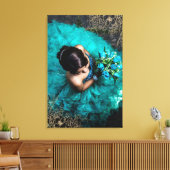 Mooie bloemige foto overlay Voeg uw foto toe Canvas Afdruk (Insitu (Woonkamer))