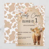 Mooie bloemige Heilige Koe Boerderij Verjaardagsui Kaart (Voorkant / Achterkant)