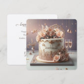 MOOIE BLOEMIGE JUBILEA CAKE GROET (Voorkant / Achterkant)