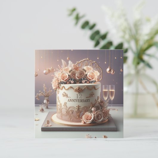 MOOIE BLOEMIGE JUBILEA CAKE GROET (Staand voorkant)