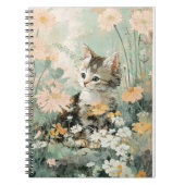 Mooie Bloemige Kittenschrift Notitieboek (Voorkant)