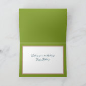 Mooie bloemige moderne madeliefjesbloem groene ver kaart (Binnen)