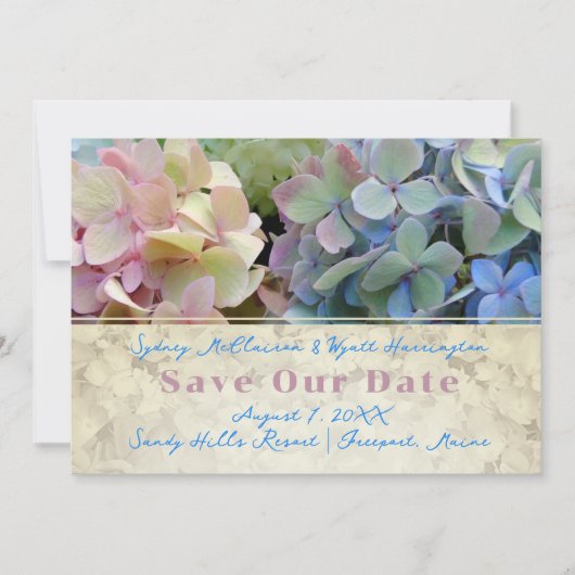 Mooie Bloemige Moderne Save Our Date Kaarten (Voorkant)