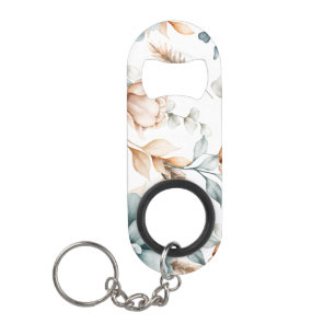 Mooie bloemige naadloze patroon met vintage mini flessenopener