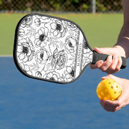 Mooie Bloemige Naam Pickleball Paddle