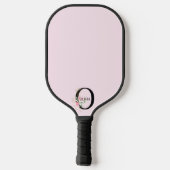 Mooie bloemige O alfabet Pickleball Paddle (Achterkant)