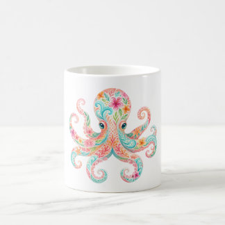 Mooie Bloemige Octopus Koffiemok
