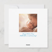 Mooie bloemige paar pauwen Lief Je Mama Feestdagenkaart (Achterkant)