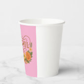 Mooie Bloemige Papieren Beker | Elegant Goud & Ora (Links)