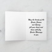 Mooie bloemige Pasen-uitkaart Kaart (Binnen)