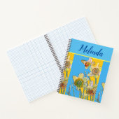 Mooie bloemige pastel narcis bloem waterverf notitieboek (Binnen)
