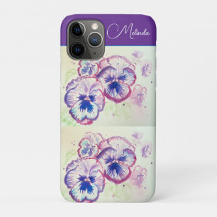 Mooie bloemige pastel viooltje paarse waterverf ha Case-Mate iPhone case