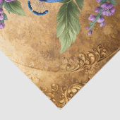 Mooie Bloemige Pauw Decoupage Tissuepapier (Detail)