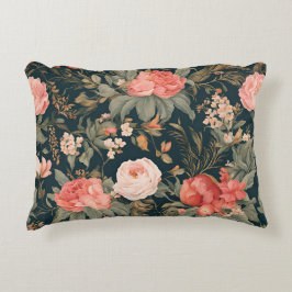 Mooie Bloemige Roos Bloemen Accent Kussen