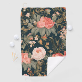 Mooie Bloemige Roos Bloemen Golfhanddoek