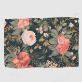 Mooie Bloemige Roos Bloemen Golfhanddoek (Horizontaal)