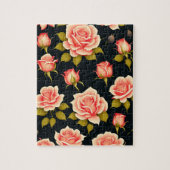 Mooie bloemige roze rozen legpuzzel (Verticaal)
