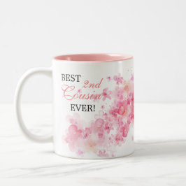 Mooie Bloemige Roze Waterverf Beste Achterneef Ooi Tweekleurige Koffiemok