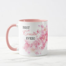 Mooie Bloemige Roze Waterverf Beste Neef Ooit