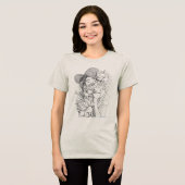 Mooie bloemige t-shirt ontwerp (Voorkant volledig)
